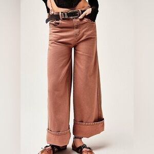 Free People CRVY Gia Wide-Leg Jeans